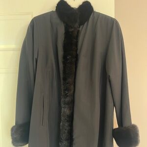 Loro Piana rabbit and mink coat